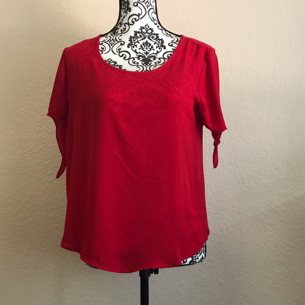 Pink Rose Off Shoulder Tie Blouse